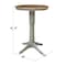 International Concepts Round 30 in Round Top Pedestal Table, Bar Height, Hickory/Stone, 30 W, 30 L, 41.9 in H, Wood K41-30RT-27B-6B-2 - alternate 3